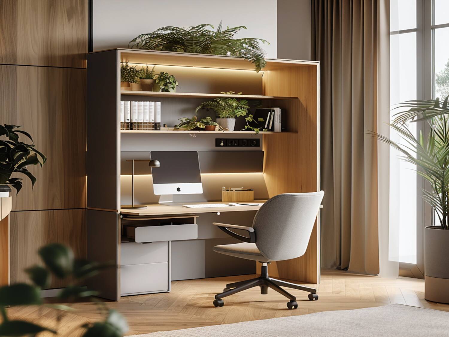 Jak urządzić przestrzeń coworkingową w małym mieszkaniu z kompaktowymi biurkami