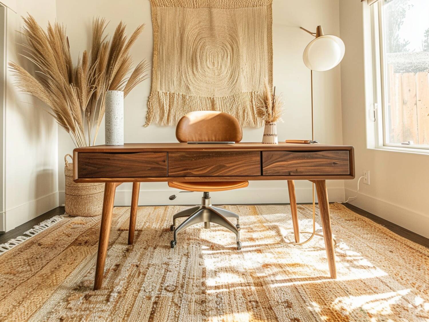 10 inspiracji na wnętrza biurowe w stylu boho z ergonomicznymi akcentami