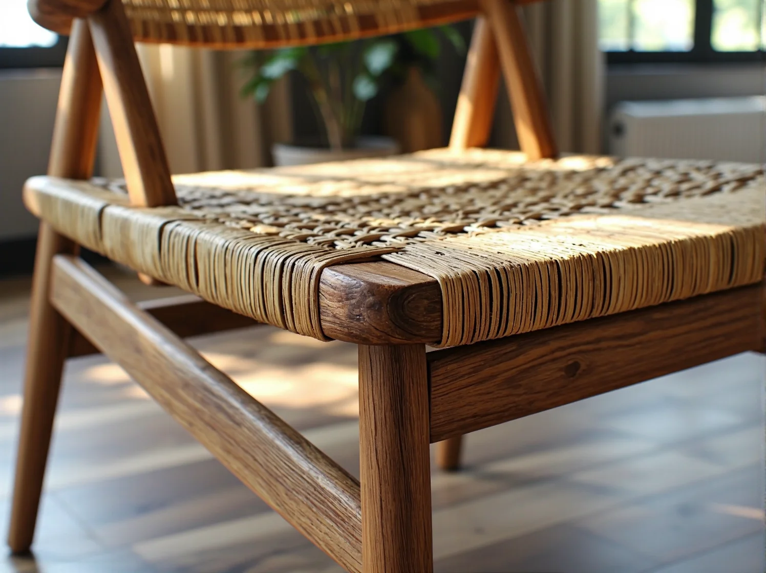 Zbliżenie na certyfikat FSC na desce z litego drewna, co pokazuje zrównoważone pochodzenie surowca na meble eko.