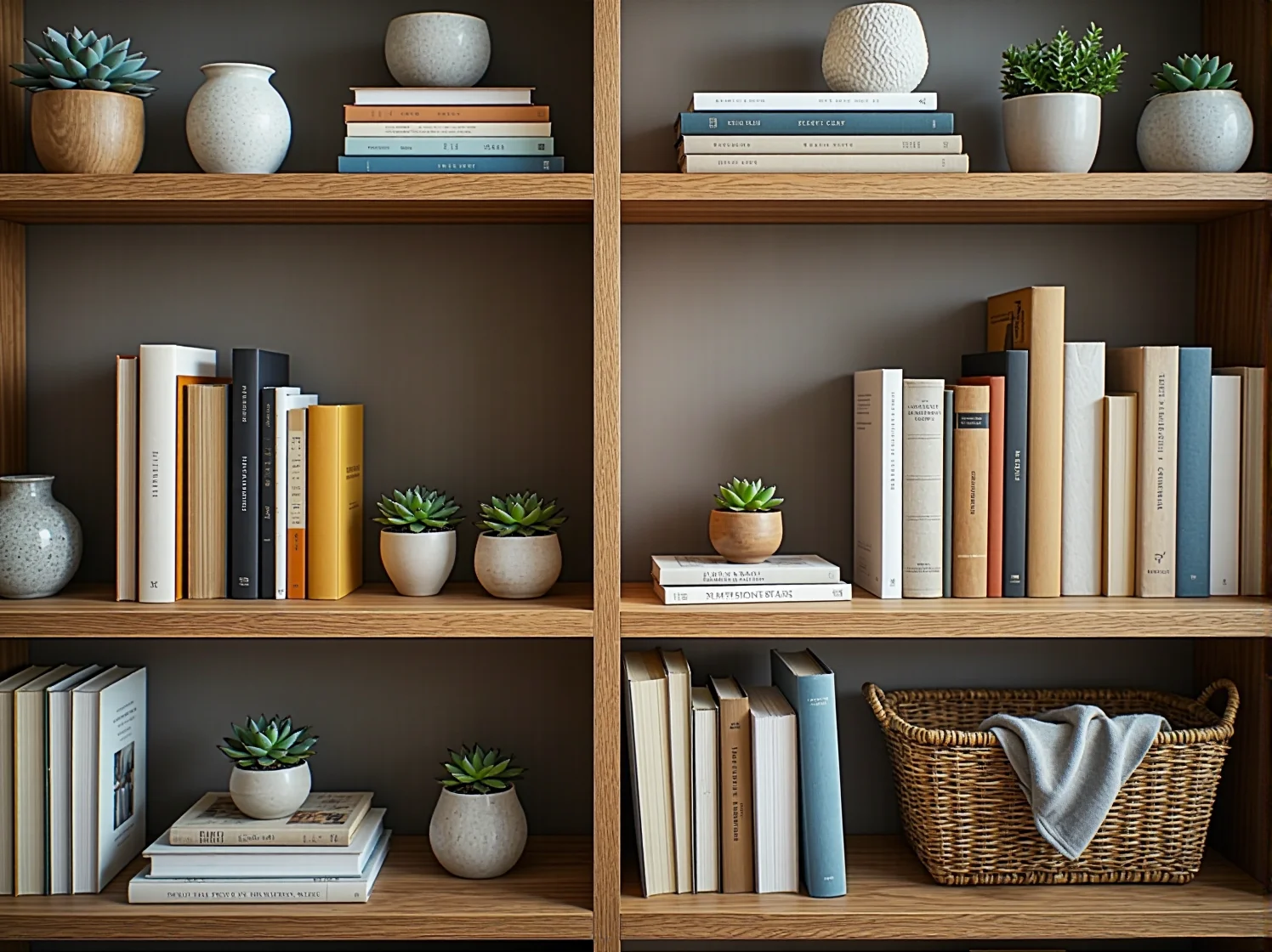 Zbliżenie na logo certyfikatu FSC na półce regału z litego drewna, gwarancja ekologicznego pochodzenia.