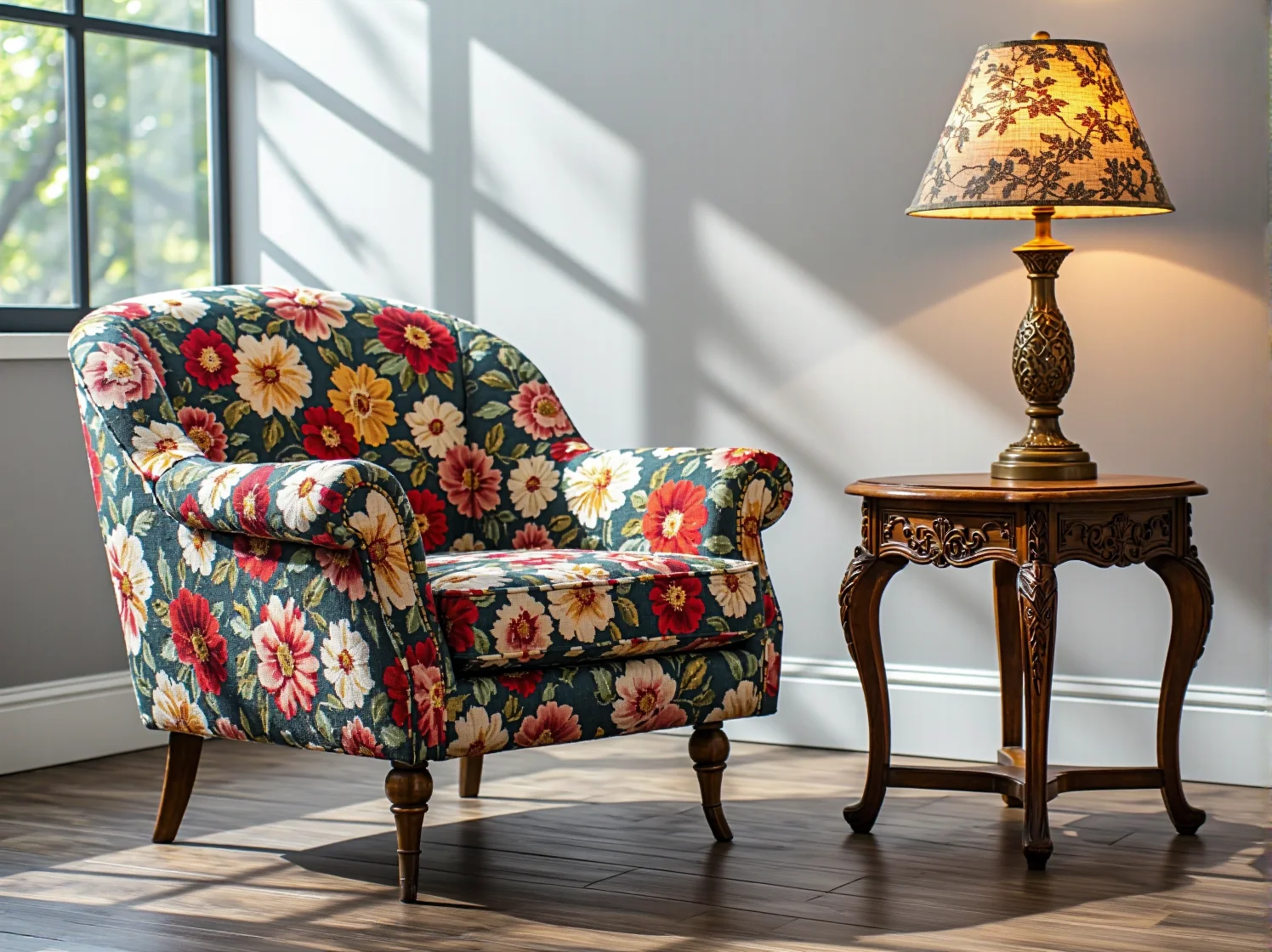 Jak połączyć style: nowoczesny salon z odnowionym fotelem vintage jako akcentem kolorystycznym.