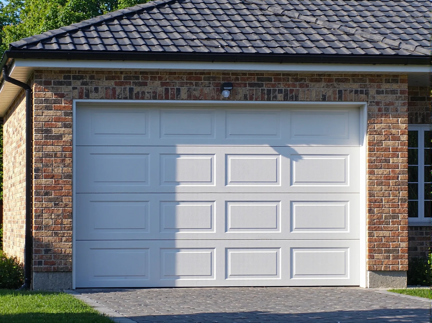 Praktyczne zastosowanie lampy z czujnikiem ruchu nad drzwiami wejściowymi, zwiększające bezpieczeństwo posesji.