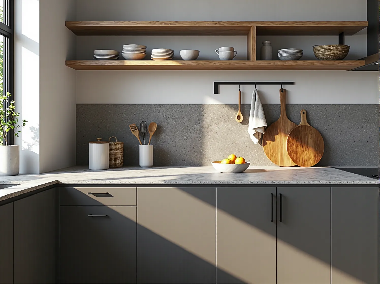 Lniane zasłony w małej sypialni, które wpuszczają światło i optycznie powiększają przestrzeń.