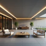 Niski stolik kawowy drewniany dąb naturalny minimalistyczny