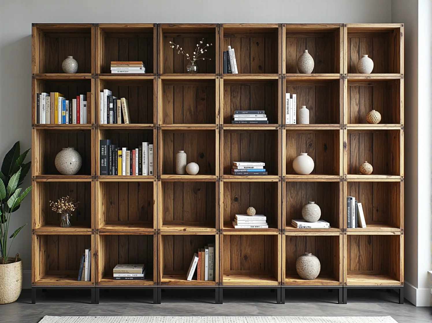 Nowoczesne wnętrze z elegancką komodą z recyklingu, która przełamuje stereotypy o designie.