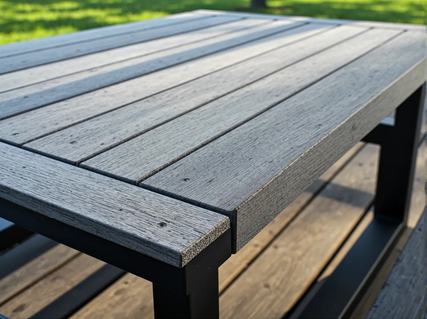 Nowoczesny, wielofunkcyjny stół piknikowy z funkcją składania, pokazujący ewolucję stołów.