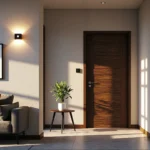 Kinkiet ścienny z czujnikiem ruchu w ciepłym odcieniu światła