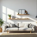 Drewniane półki wiszące dębowe w stylu skandynawskim