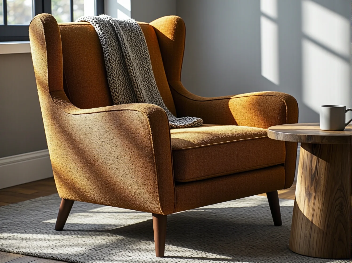 Kobieta przegląda w sklepie meblowym wzorniki tkanin. Kluczowe czynniki wyboru mebli do domu.