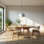 Rozkładany stół jadalniany dąb naturalny w stylu skandynawskim