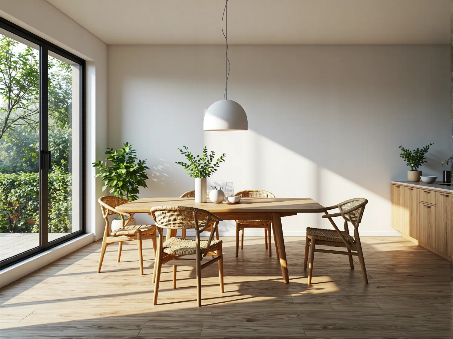 Rozkładany stół jadalniany dąb naturalny w stylu skandynawskim