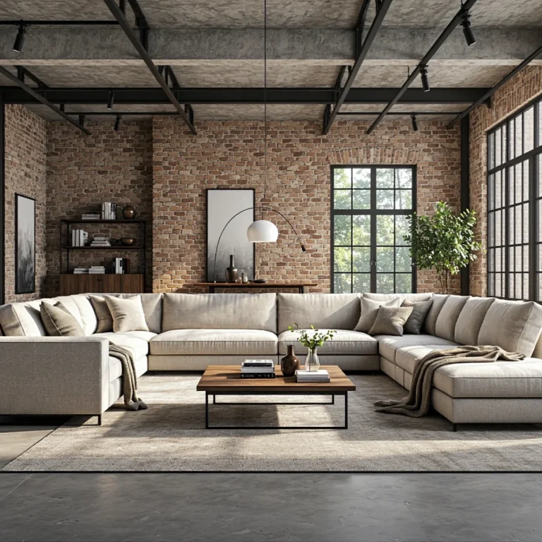 Jasny narożnik w kształcie U z szezlongiem i poduszkami