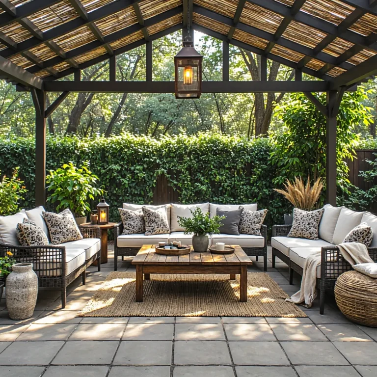 Czarne lampy ogrodowe wiszące w stylu latarni do altany