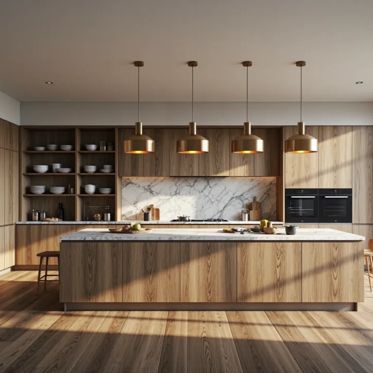 Nowoczesne lampy wiszące złote do kuchni w stylu skandynawskim