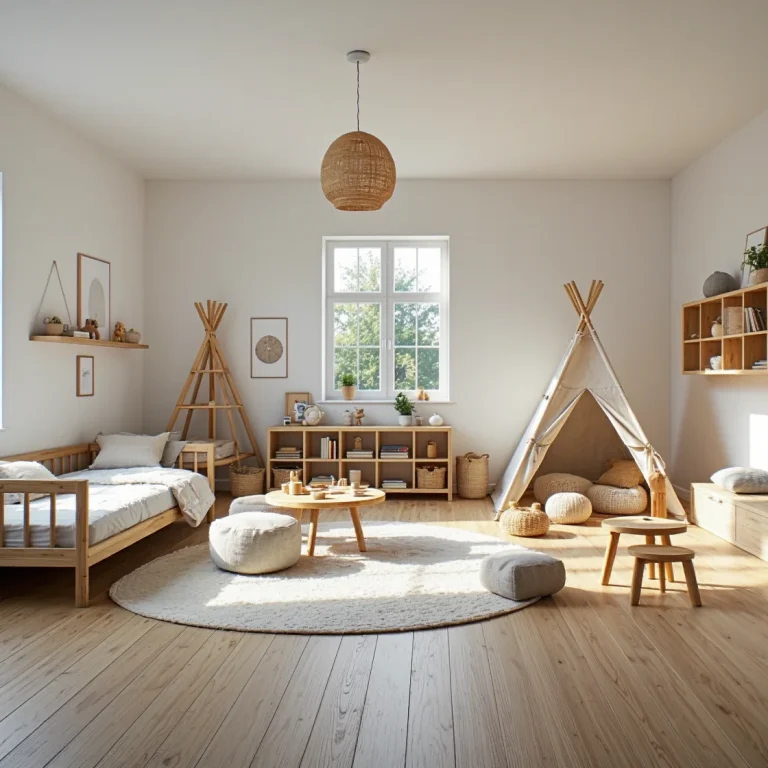 Zestaw mebli dziecięcych sosna naturalna z regałem i łóżkiem