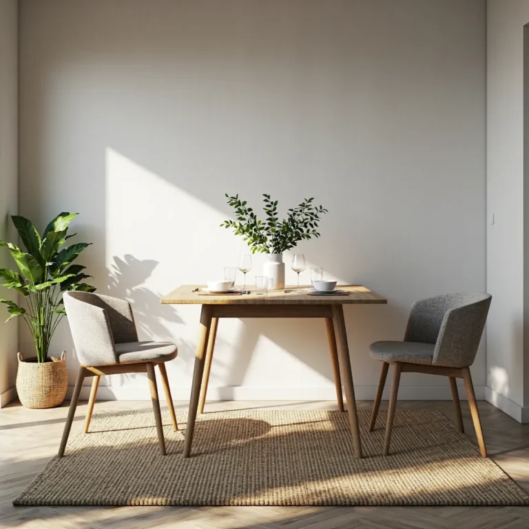 Kompaktowy stół jadalniany dębowy z drewnianymi nogami w stylu skandynawskim